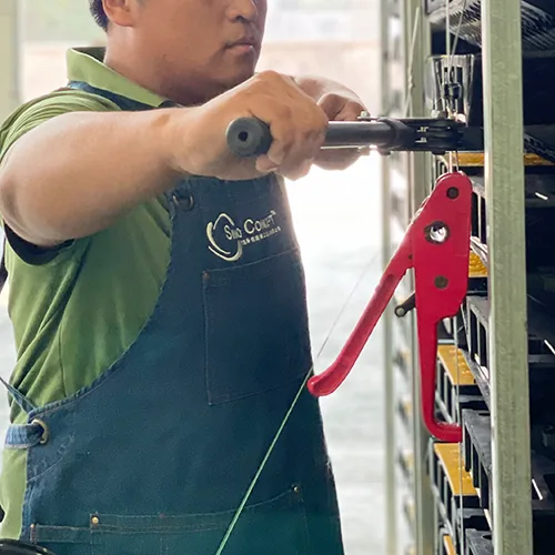 About Sino Concept worker performing quality control and packaging process in factory