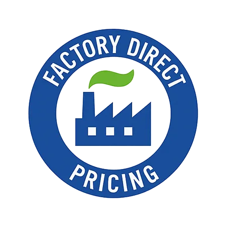 Factory-direct pricing icon showing no middlemen for better value