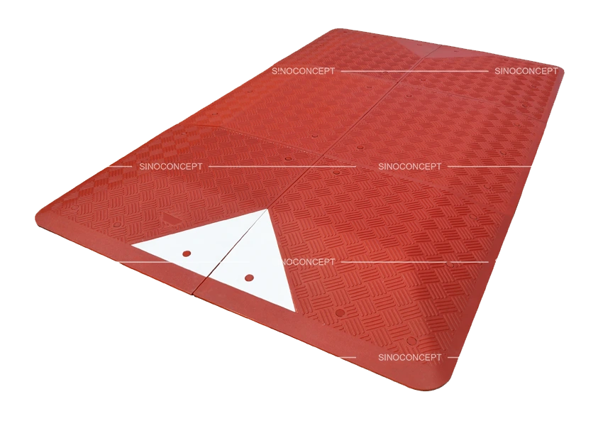 UK speed cushions made from recycled rubber for road safety and high traffic areas