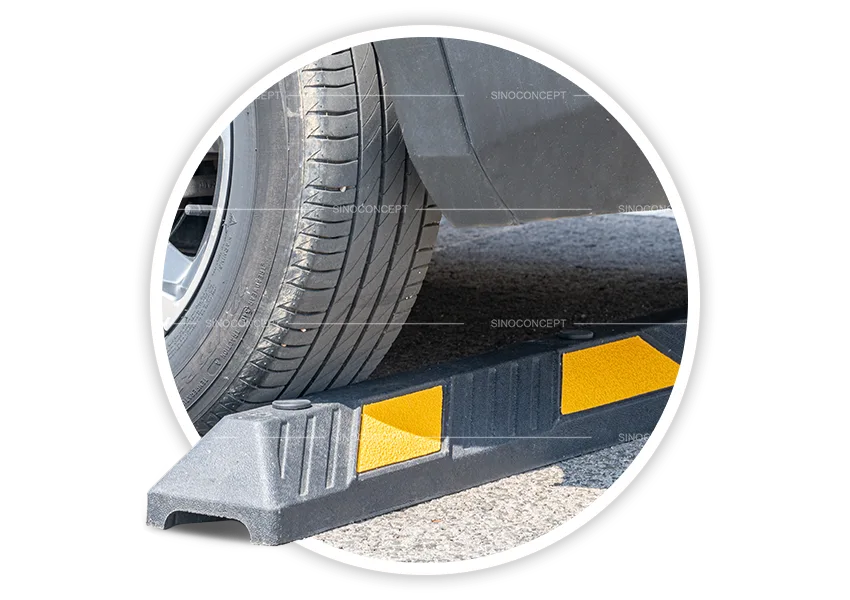 1220 mm wheel stop used for parking use to position tyres and prevent vehicles overrunning spaces