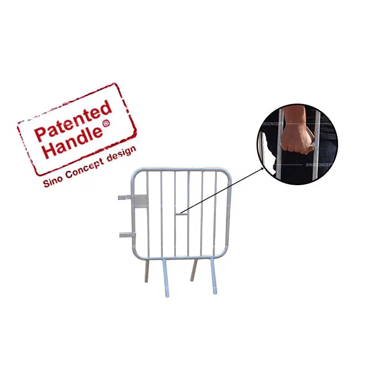 Sino Concept's 1-metre crowd barrier is designed with a patented handle which is very easy to carry for the users