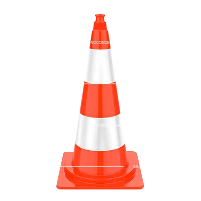750 mm highway safety cone, designed for use on highways with reflective stripes and durable construction