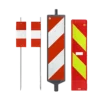 Featured image of Metal Roadworks Beacon, Plastic Roadworks Beacon, and Scandinavian Delineator Panel, designed for high visibility and safety in roadwork and construction zones