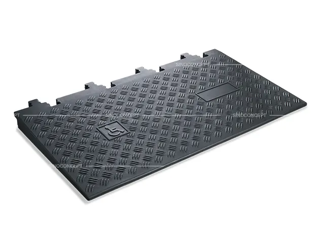 Gentle slope ramp for modular cable ramps offering safer access for wheelchair users and reducing trip risks