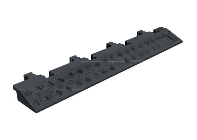 Standard ramp for modular cable ramps with non-slip surface to reduce trip hazards in daily use