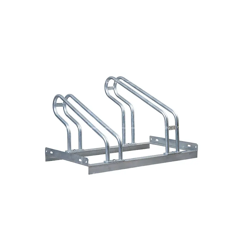 2-bike S01 floor bike rack made of mild steel with fully hot-dipped galvanised surface treatment