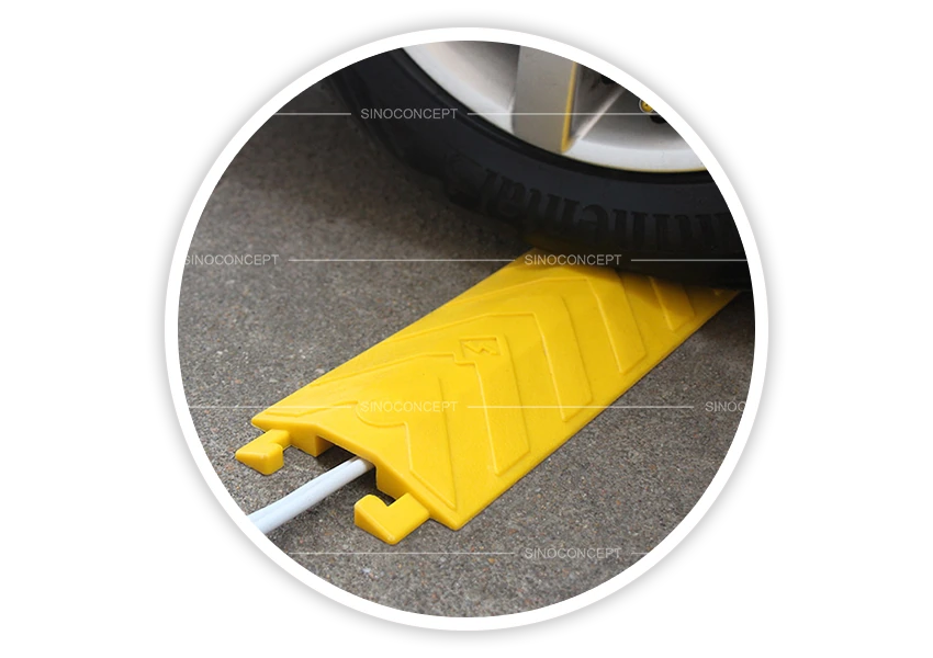 Lightweight and practical small drop over cable cover with reliable protection in offices or markets