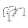 Featured image of lockable folding parking barriers including standard version and heavy-duty version for car park safety