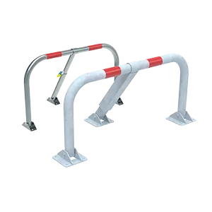 Featured image of lockable folding parking barriers including standard version and heavy-duty version for car park safety