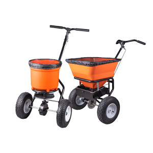 25L and 45L walk-behind salt spreaders supplied by Sino Concept for winter maintenance and gritting across different site sizes
