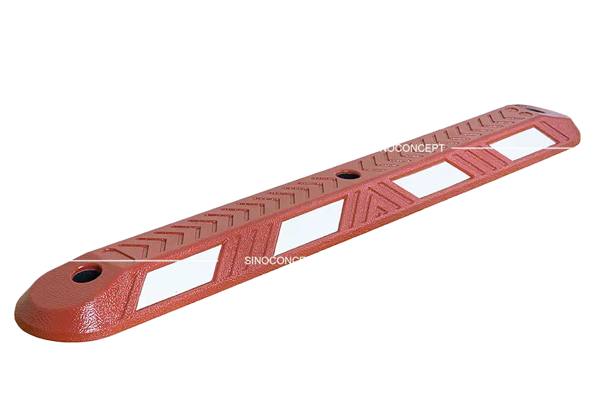 Lane separator made from plastic-rubber composite, designed to improve road safety and mark boundaries between cycle and traffic lanes