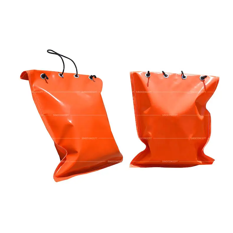 PVC sandbag with eight aluminium eyelets to guarantee corrosion resistance for traffic control