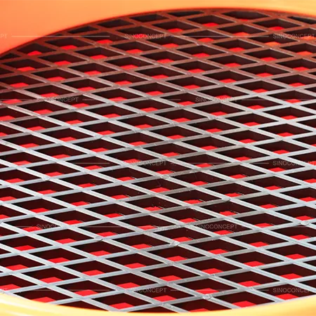 Salt spreaders hopper grid filter detail for even material distribution