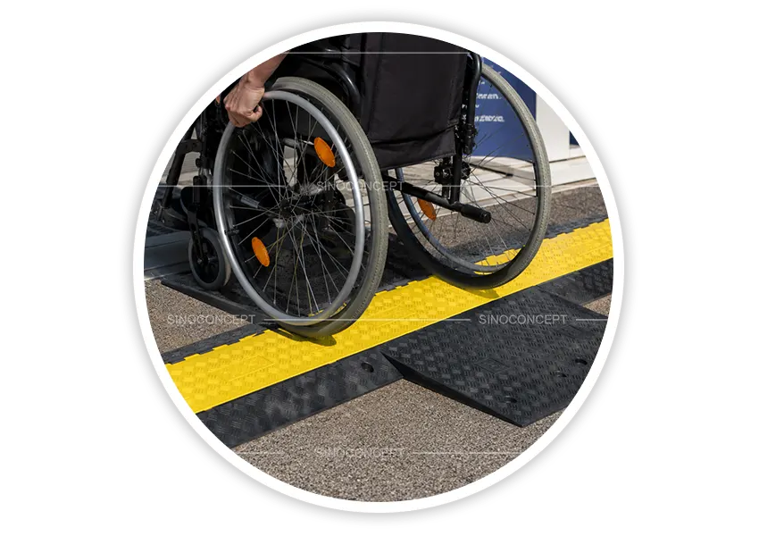 3-channel & 5-channel DDA wheelchair cable ramp supporting smooth wheelchair access over protected cables