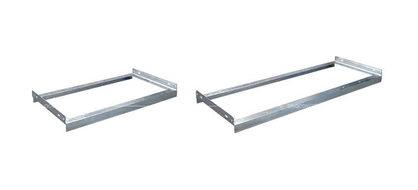 Cycle racks and cycle stands available in 5 base sizes: 700 mm for 2 bikes, 1050 mm for 3 bikes, 1400 mm for 4 bikes, 1750 mm for 5 bikes, and 2100 mm for 6 bikes