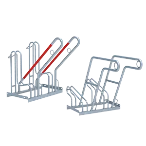 Hot-dipped galvanised steel floor mounted bike rack for secure bicycle parking