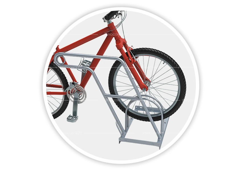 S03+L02 floor bike rack with L02 locking systems, double-sided bays, and hot-dip galvanised steel for outdoor use