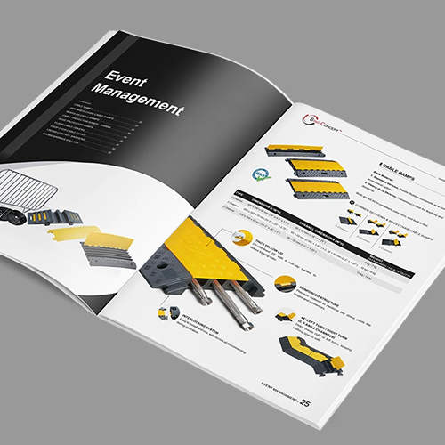 Sino Concept catalogue button showing event management catelogue with cable ramp
