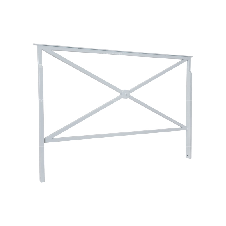 Cross pattern pedestrian guardrail 1640 mm with steel frame and UV-resistant powder coating