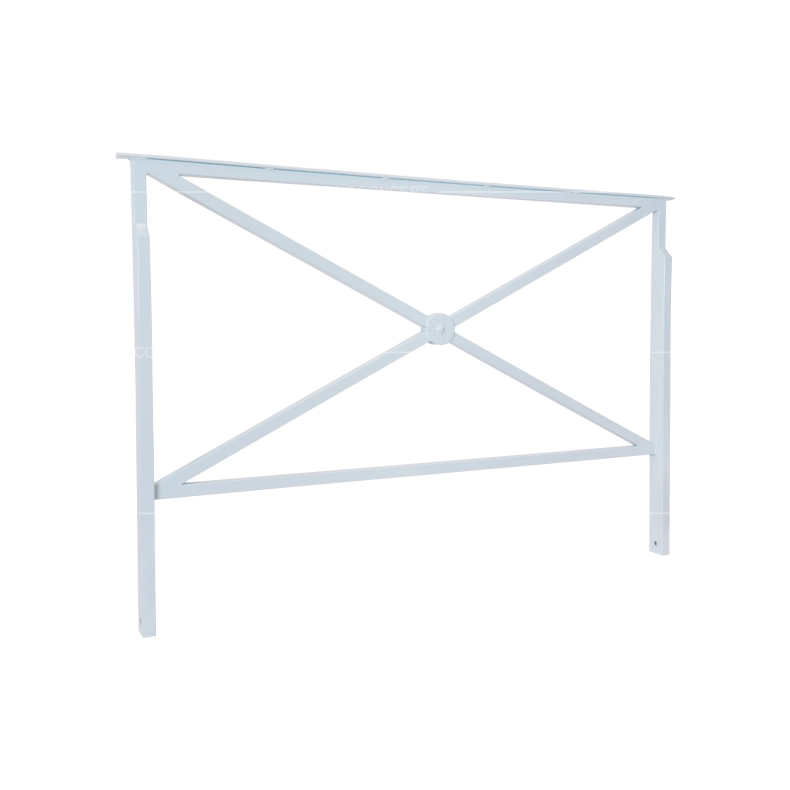 Cross pattern pedestrian guardrail 1640 mm with steel frame and UV-resistant powder coating
