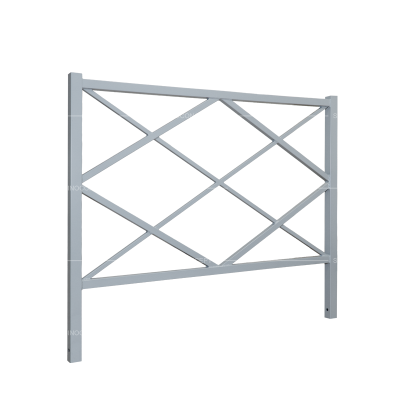 Diamond pattern pedestrian guardrail 1500 mm with mild steel frame for public street layouts