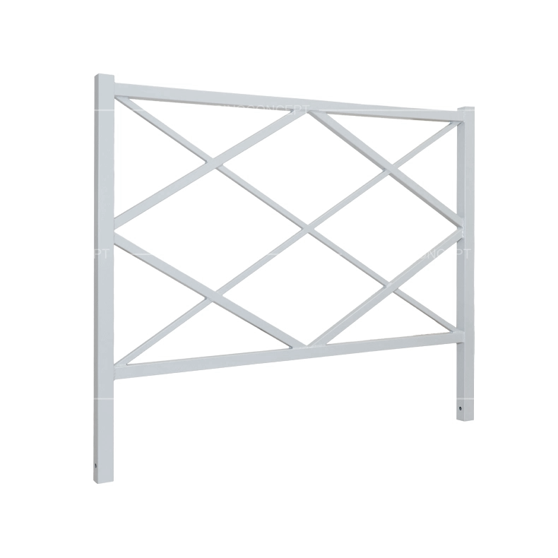 Diamond pattern pedestrian guardrail 1500 mm with mild steel frame for public street layouts