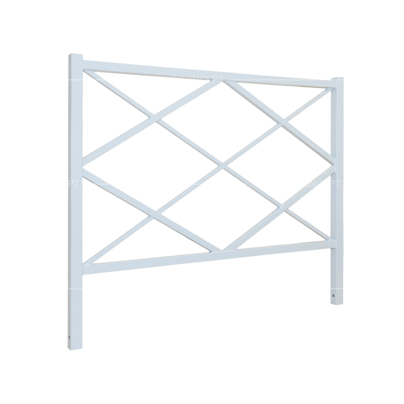 Diamond pattern pedestrian guardrail 1500 mm with mild steel frame for public street layouts