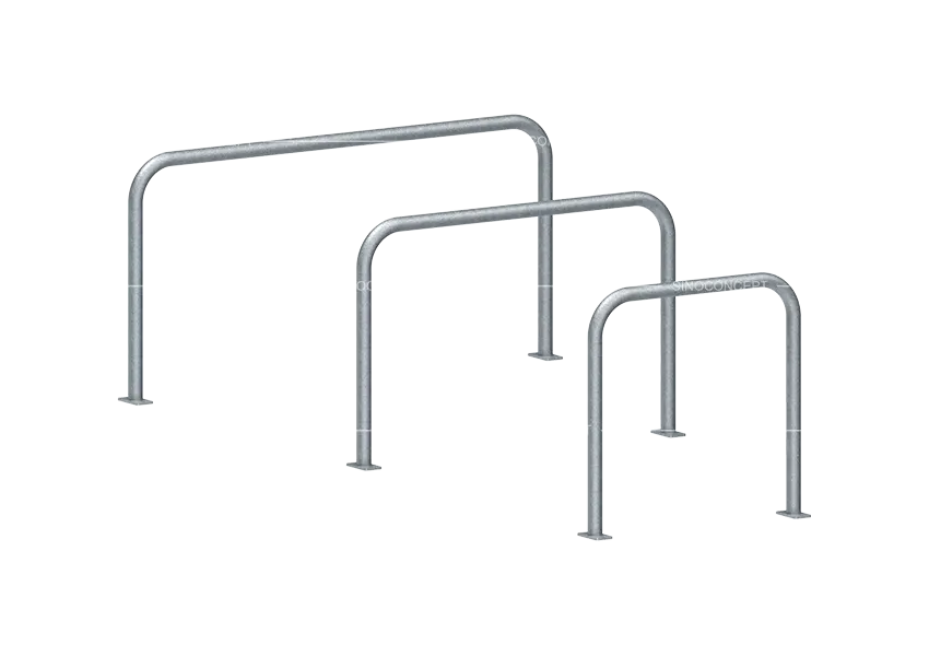 Multi-size hooped perimeter barrier models in galvanised steel for site boundary protection
