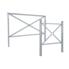 Steel pedestrian guardrails range with cross pattern panels for public streets and pavements
