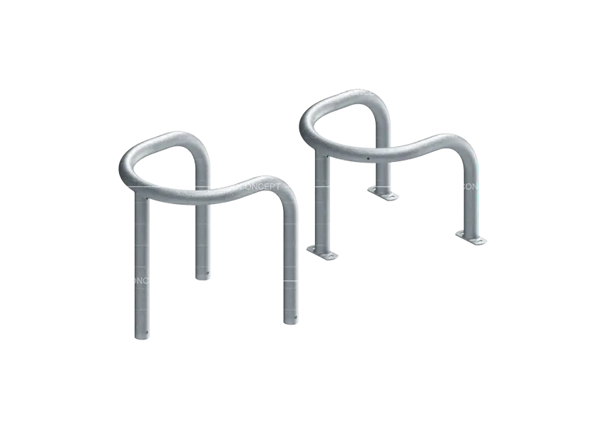 Pole and column protector showing embedded and surface-mounted installation options