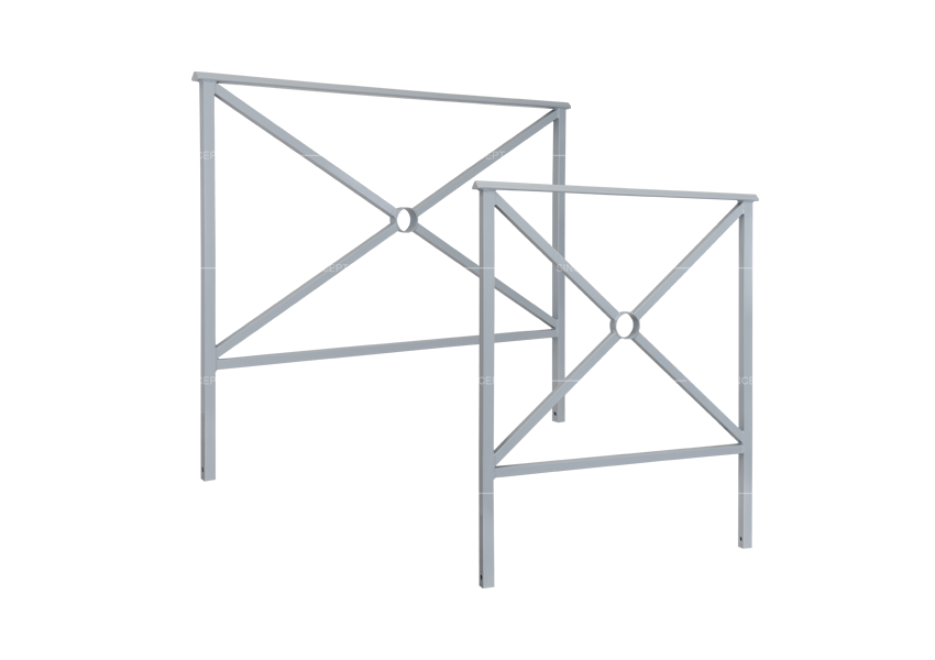Full range of Shanghai style pedestrian guardrail including 1000 mm and 1500 mm mild steel models