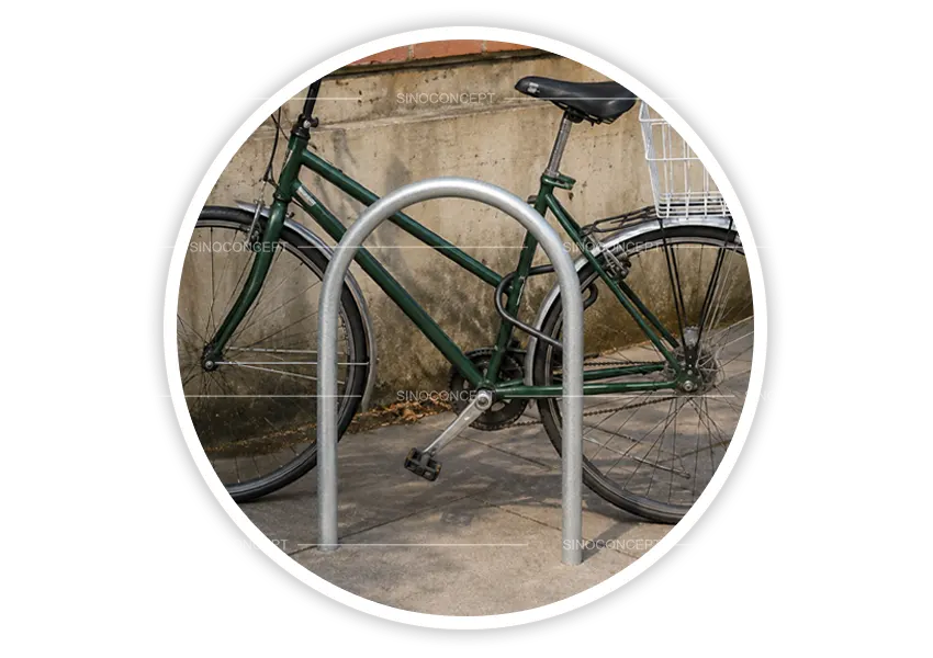 Harrogate cycle stand used for outdoor bicycle parking with hot-dip galvanised finish