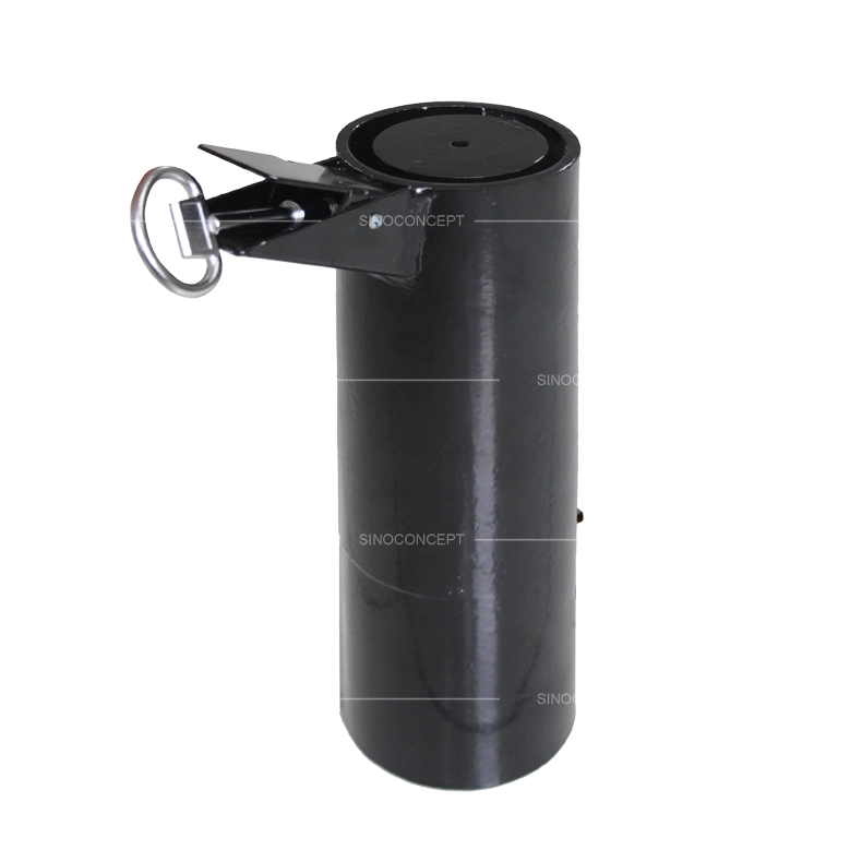 Removable bollard socket for Ø76 mm bollard with steel body and lockable design for temporary vehicle access