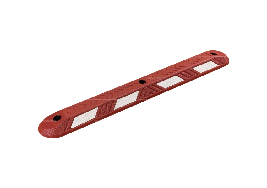 Lane separator made from plastic-rubber composite, designed to improve road safety and mark boundaries between cycle and traffic lanes